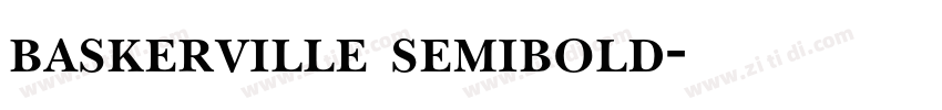baskerville semibold字体转换